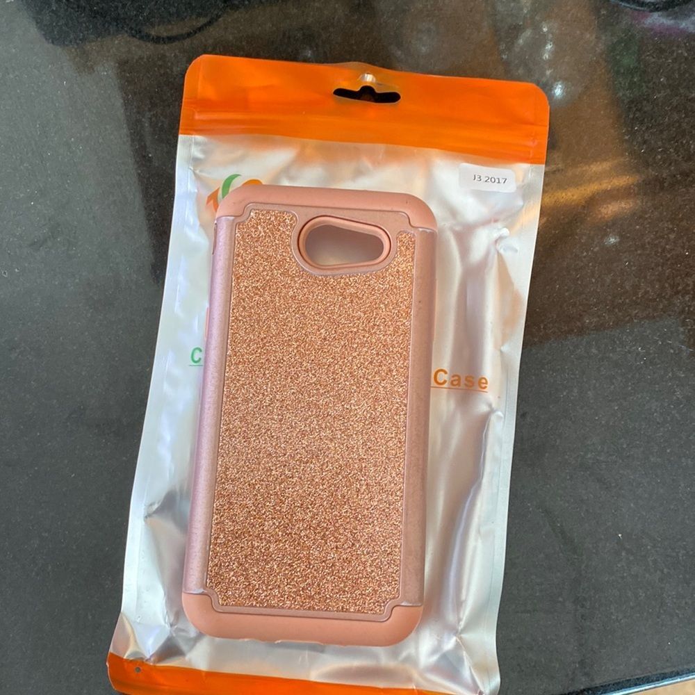 Case key Samsung galaxy phone case brand new Rose gold color sparkle